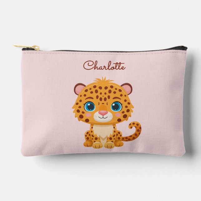 Bolsito Accesorio Pequeño Cute Baby Leopard Safari Animal Kids (Anverso)