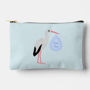 Bolsito Accesorio Pequeño Cute Blue Baby Boy Stork