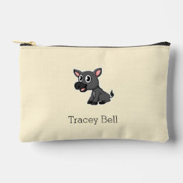 Bolsito Accesorio Pequeño Cute burro gris crema claro