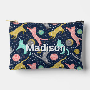 Bolsito Accesorio Pequeño Cute Celestial Mystical Space Gatos Personalizados