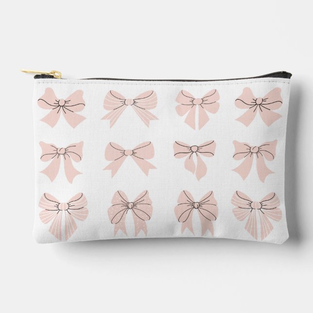 Bolsito Accesorio Pequeño Cute Coquette Bow Pink Blush (Anverso)