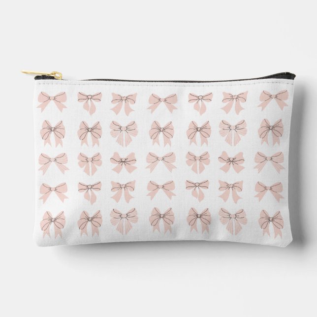 Bolsito Accesorio Pequeño Cute Coquette Bow Pink Blush (Anverso)