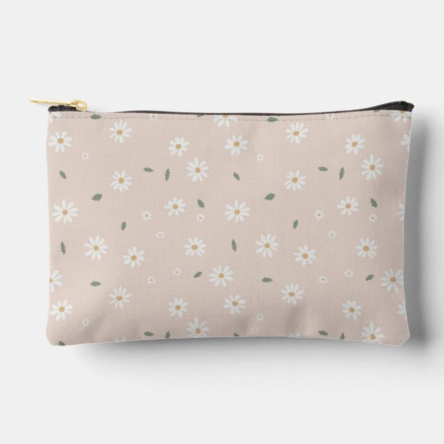 Bolsito Accesorio Pequeño Cute Daisy Floral Blossoms & Greenery (Anverso)