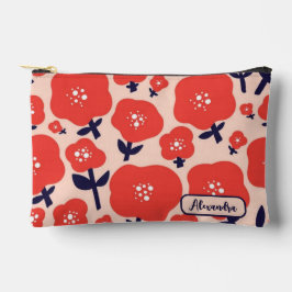 Bolsito Accesorio Pequeño Cute Floral Seamless Pattern – Red Spring Flowers