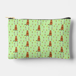Bolsito Accesorio Pequeño Cute Groundhog y Tulip Flowers
