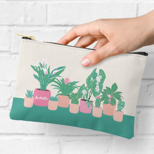 Bolsito Accesorio Pequeño Cute Houseplant Zipper Pouch