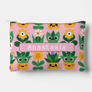 Bolsito Accesorio Pequeño Cute Kawaii Customizable Pot Plant Print
