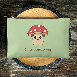 Bolsito Accesorio Pequeño Cute Mushroom Zipped Pouch