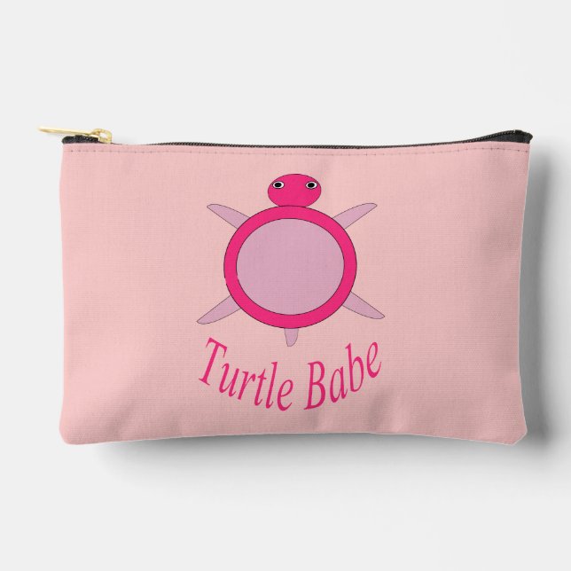 Bolsito Accesorio Pequeño Cutícula de tortuga rosa (Anverso)