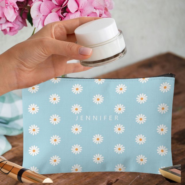 Bolsito Accesorio Pequeño Daisy Flowers Canvas Pouch, Canvas Pencil Case (Subido por el creador)