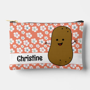 Bolsito Accesorio Pequeño Daisy Flowers Salmon Pink Brown Potato Personaliza