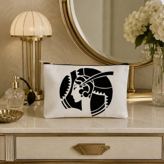 Bolsito Accesorio Pequeño Dama Art Deco Blanco y Negro Vintage