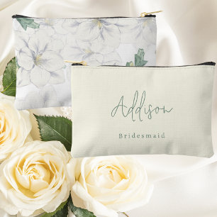 Bolsito Accesorio Pequeño Dama de Honor con Letra Personalizada Minimalista