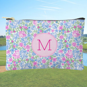 Bolsito Accesorio Pequeño Dama golfista rosa azul elegante personalizado ini