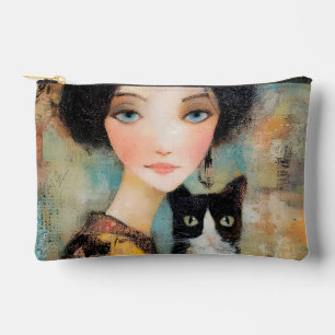 Bolsito Accesorio Pequeño Damas & Gatos – Colección de Retratos Vintage 1