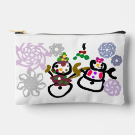 Bolsito Accesorio Pequeño Dance Snowman and Snowwoman
