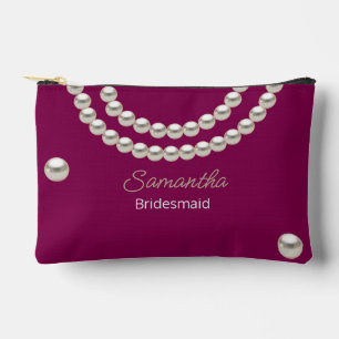 Bolsito Accesorio Pequeño Dark fuchsia Pearl Necklace