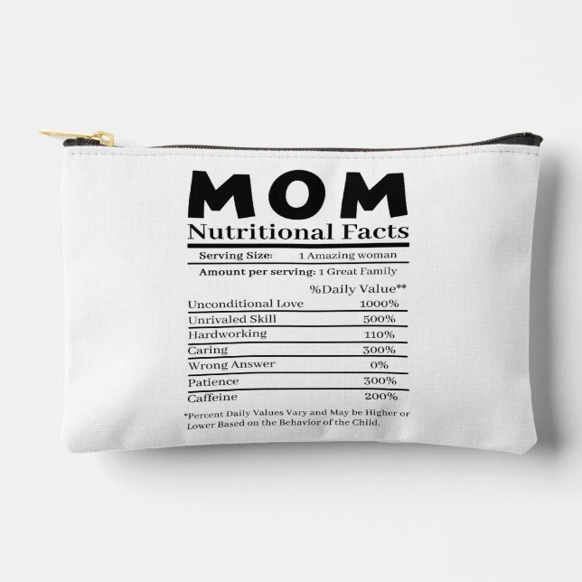 Bolsito Accesorio Pequeño Datos Nutricionales de Mamá (Anverso)
