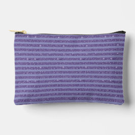 Bolsito Accesorio Pequeño Deep Amethyst Glitter Style Horizontal Stripes 