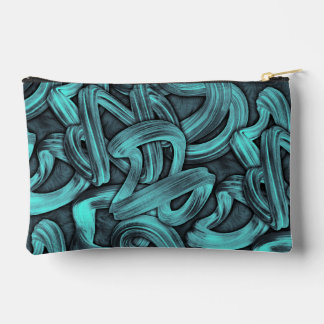 Bolsito Accesorio Pequeño deep thought - black and teal :