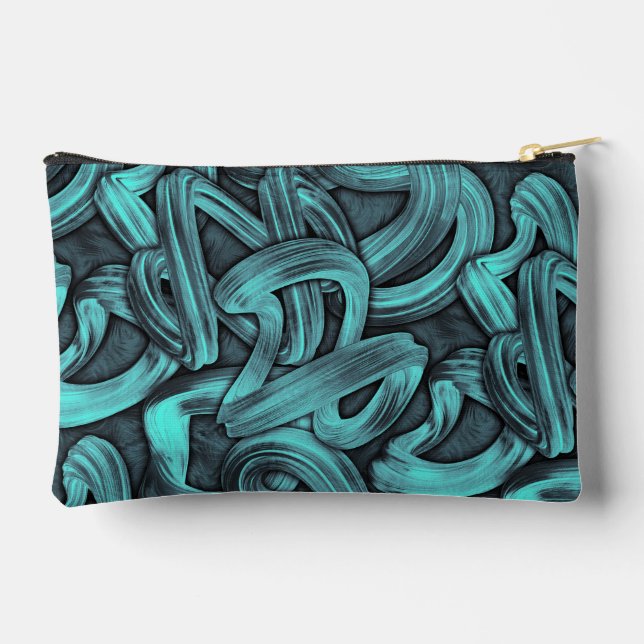 Bolsito Accesorio Pequeño deep thought - black and teal : (Reverso )