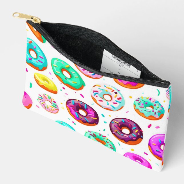 Bolsito Accesorio Pequeño Deliciosos donuts de crema patrón (Abierto)