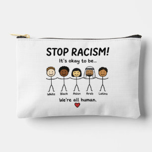 Bolsito Accesorio Pequeño Detener el racismo somos todos humanos