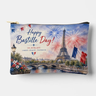 Bolsito Accesorio Pequeño Día de la Bastilla Torre Eiffel Río Sena fuegos ar