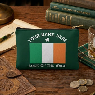 Bolsito Accesorio Pequeño Día de San Patricio Bandera de Irlanda Nombre Pers