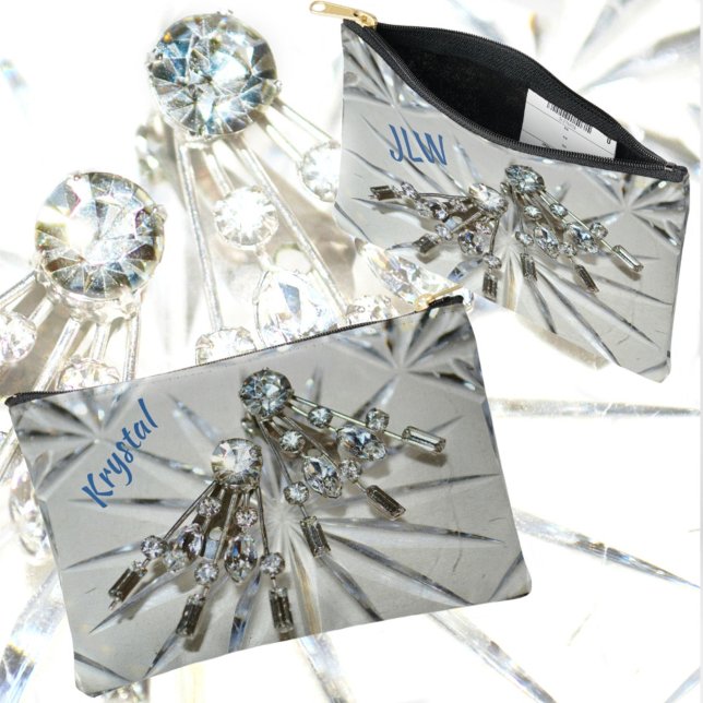 Bolsito Accesorio Pequeño Diamantes de imitación Art Decó Elegante Silvery G (Subido por el creador)