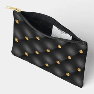 Bolsito Accesorio Pequeño Diamantes negros y dorados