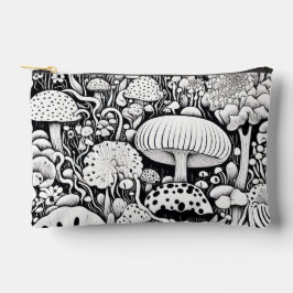 Bolsito Accesorio Pequeño Dibujo de la línea de hongos