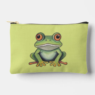 Bolsito Accesorio Pequeño Dibujo de rana con lápices de colores