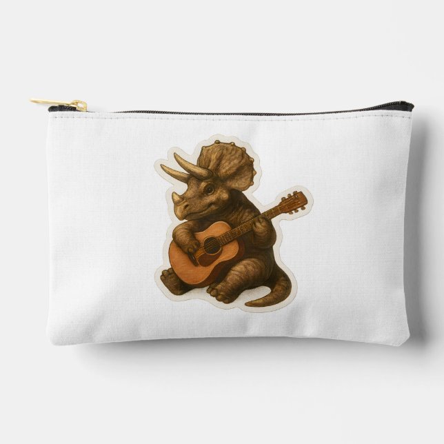 Bolsito Accesorio Pequeño Dinosaurio tocando guitarra (Anverso)