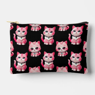 Bolsito Accesorio Pequeño Diseño de gatos kawaii rosados