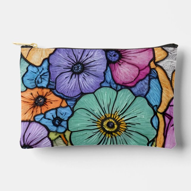 Bolsito Accesorio Pequeño Diseño de impresión floral (Anverso)