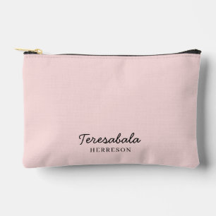 Bolsito Accesorio Pequeño Diseño de letra script moderno rosa rubor para dam