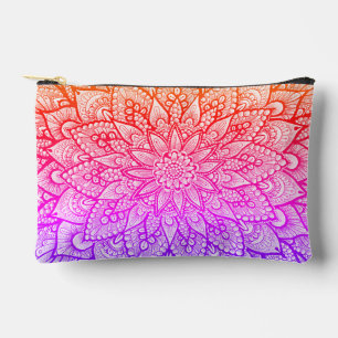 Bolsito Accesorio Pequeño Diseño de Mandala Multicolor Arte Original