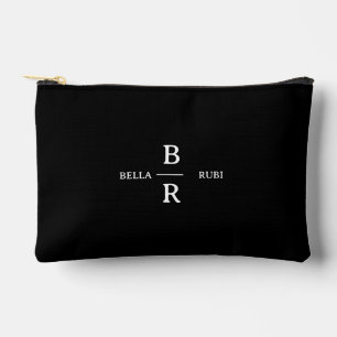 Bolsito Accesorio Pequeño Diseño de monograma de pareja elegante minimalista