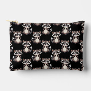 Bolsito Accesorio Pequeño Diseño de patrón de mapache negro