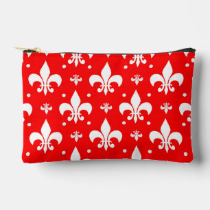 Bolsito Accesorio Pequeño Diseño de patrones de flor rojo de lis