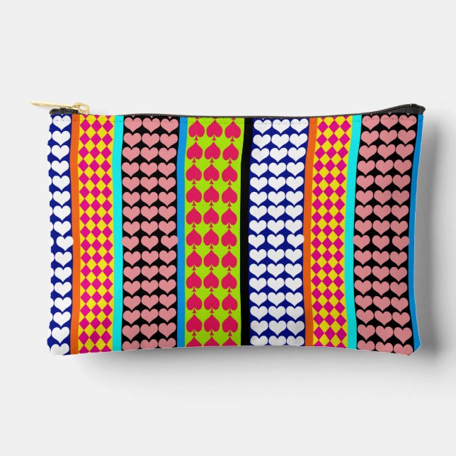 Bolsito Accesorio Pequeño Diseño del patrón bohemio moderno de franjas bohem (Anverso)