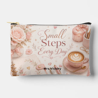 Bolsito Accesorio Pequeño Diseño Floral Motivacional Diario Lindo