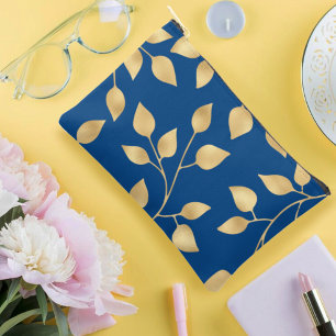 Bolsito Accesorio Pequeño diseño follaje ornamental patrón de hojas de oro