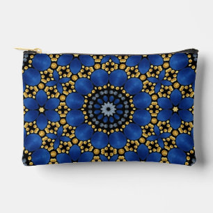 Bolsito Accesorio Pequeño Diseño Girly Blue & Gold Dot Art Mandala