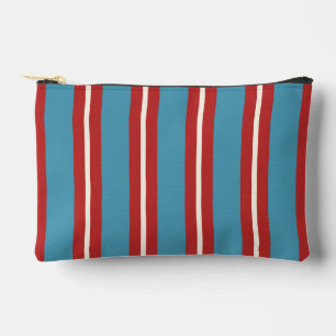 Bolsito Accesorio Pequeño Diseño moderno de patrón de rayas rojas y azules v