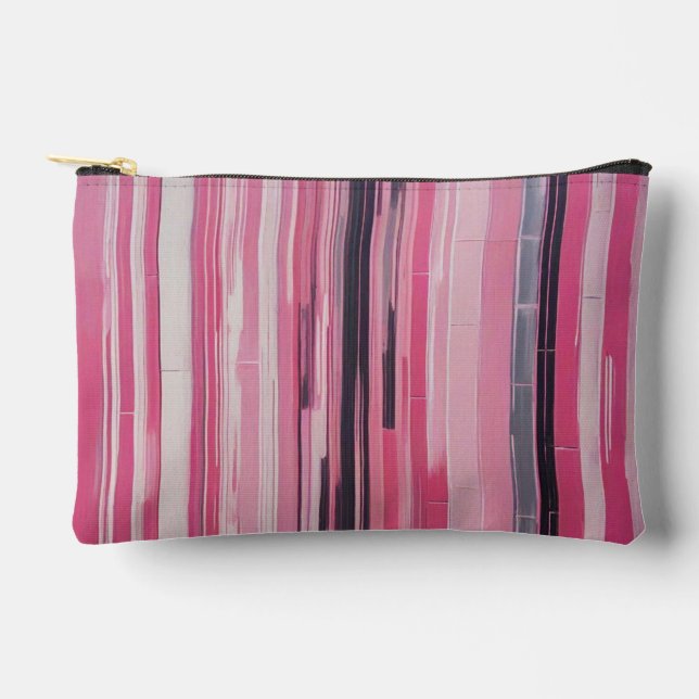 Bolsito Accesorio Pequeño Diseño Vertical de Pasteles Rosados (Anverso)