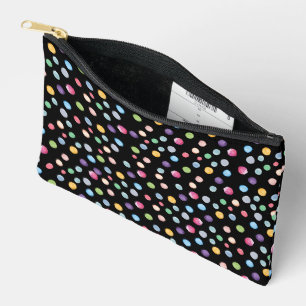 Bolsito Accesorio Pequeño Dosis de Polka en color de agua en negro