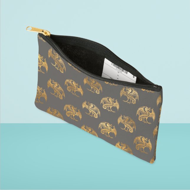 Bolsito Accesorio Pequeño Dragones dorados (Subido por el creador)