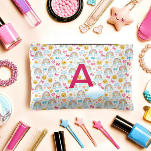 Bolsito Accesorio Pequeño Dulce patrón de monograma pastel femenino